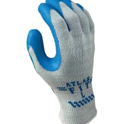 Best Manufacturing Company Gray/Blue Rubber Palm Coating Gloves, S