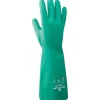 Best Manufacturing Company Green Nitrile Chemical Resistant Gloves, Large, 12/Pack (72709)
