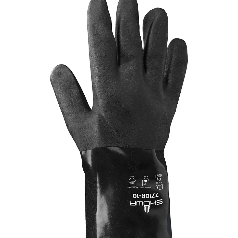Best Manufacturing Company Black Chemical Resistant 12/Pack Gauntlet Gloves
