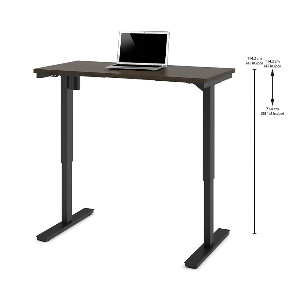 Bestar 28 - 45'' Electric Height Adjustable Table, Dark Chocolate (65857-79)