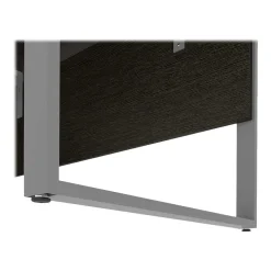 Bestar Aquarius 66" Pedestal Desk, Deep Grey/White (114400-000032)