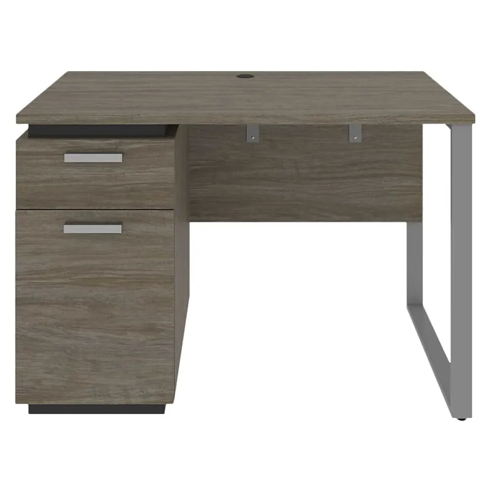 Bestar Aquarius Small 44" Computer Desk, Walnut Gray/Slate (114401-000035)