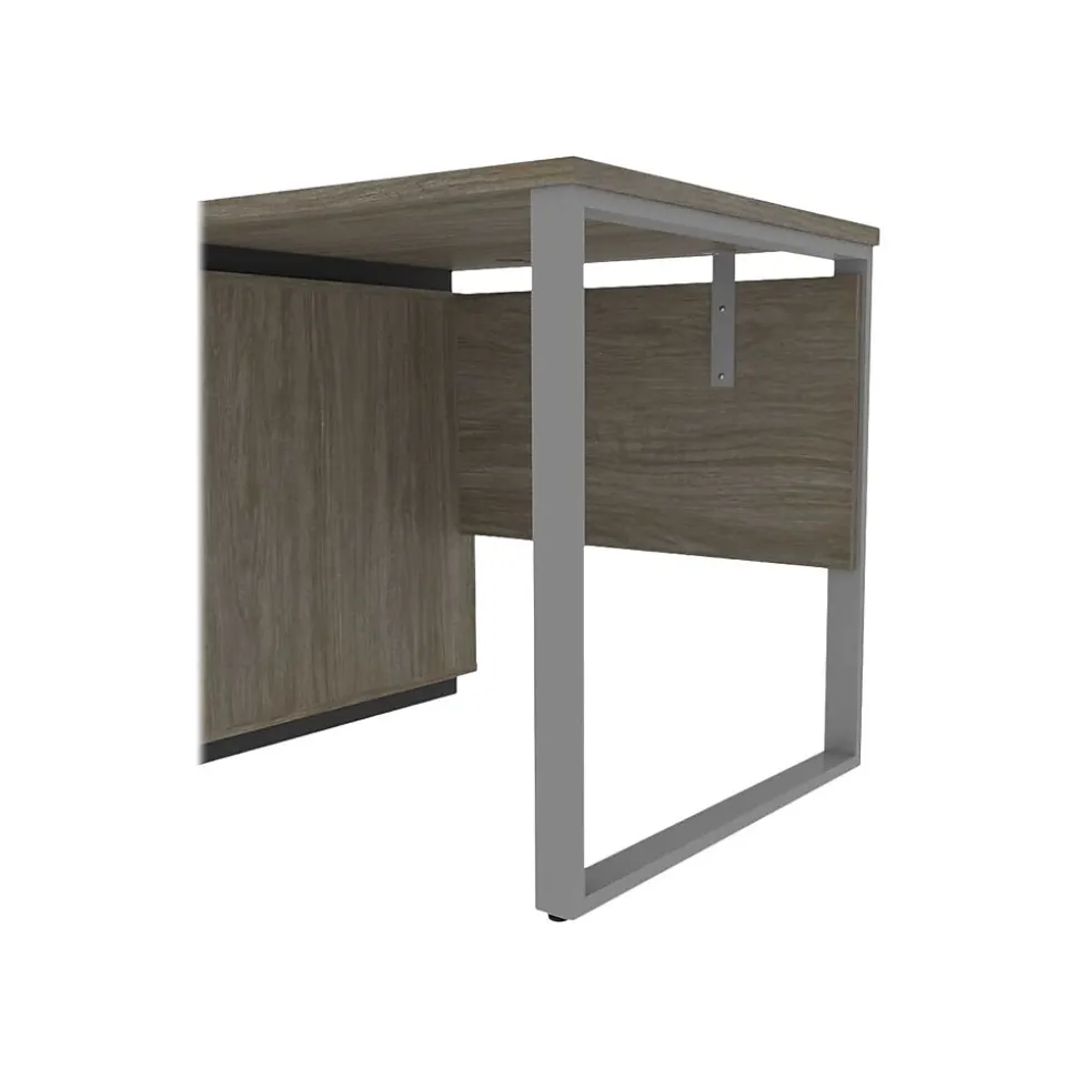 Bestar Aquarius Small 44" Computer Desk, Walnut Gray/Slate (114401-000035)