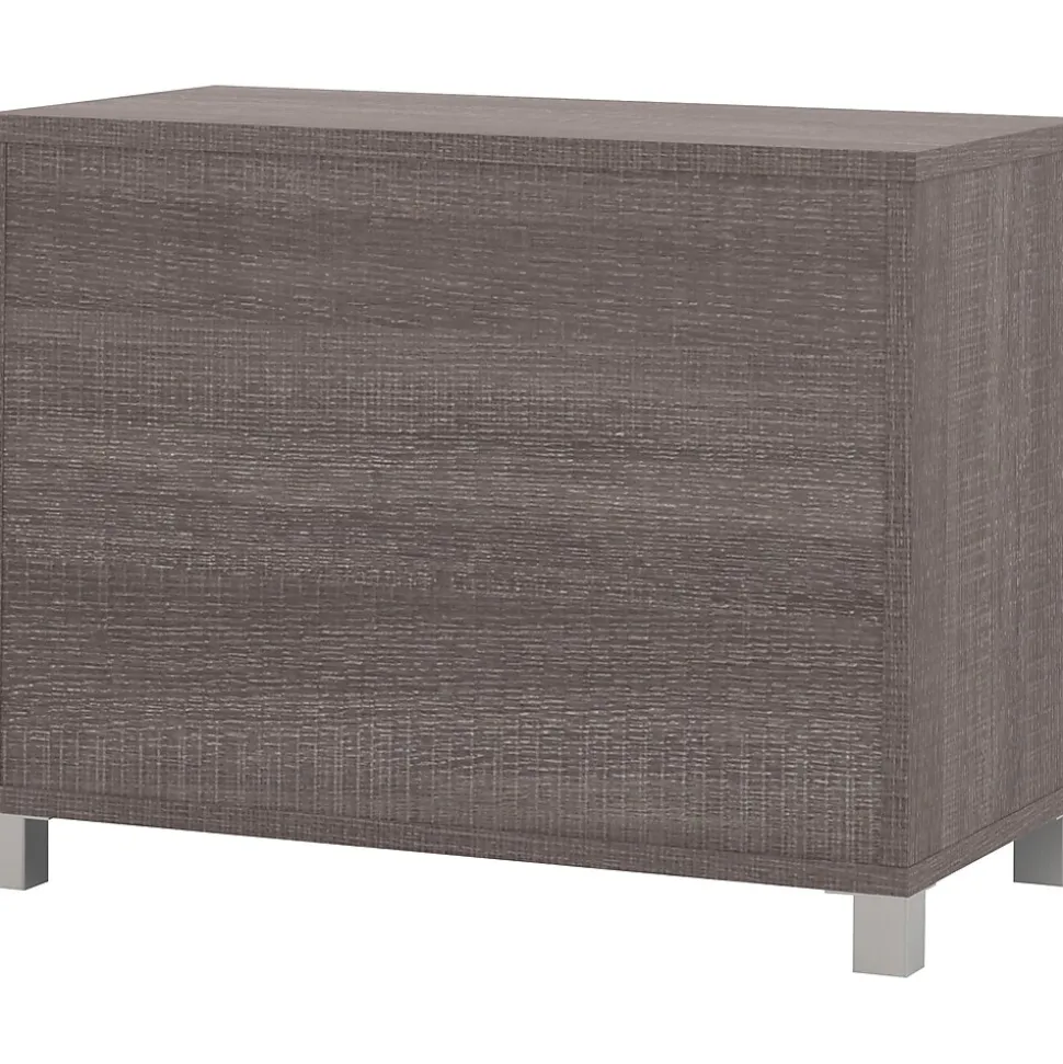 Bestar® Pro-Linea 28" Laminate 2-Shelf Bookcase, Bark Grey (120160-1147)