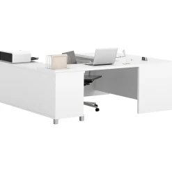 Bestar Pro-Linea 71" U-Desk, White (120861-17)
