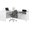 Bestar Pro-Linea L-Desk, White (120863-17)