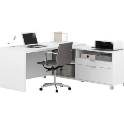 Bestar Pro-Linea L-Desk, White (120863-17)