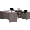 Bestar Pro-Linea U-Desk, Bark Grey (120861-47)