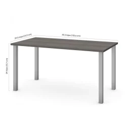 Bestar Universel 60" Table Desk, Bark Grey (65865-47)