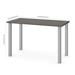Bestar Universel 48" Table Desk, Bark Grey (65855-47)