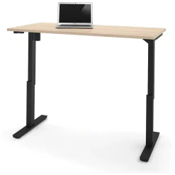 Bestar Universel 60"W Electric Height Adjustable Desk, Northern Maple (65867-38)