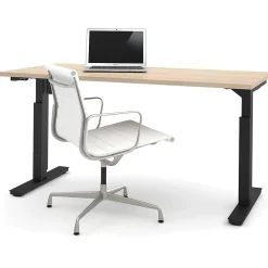 Bestar Universel 60"W Electric Height Adjustable Desk, Northern Maple (65867-38)