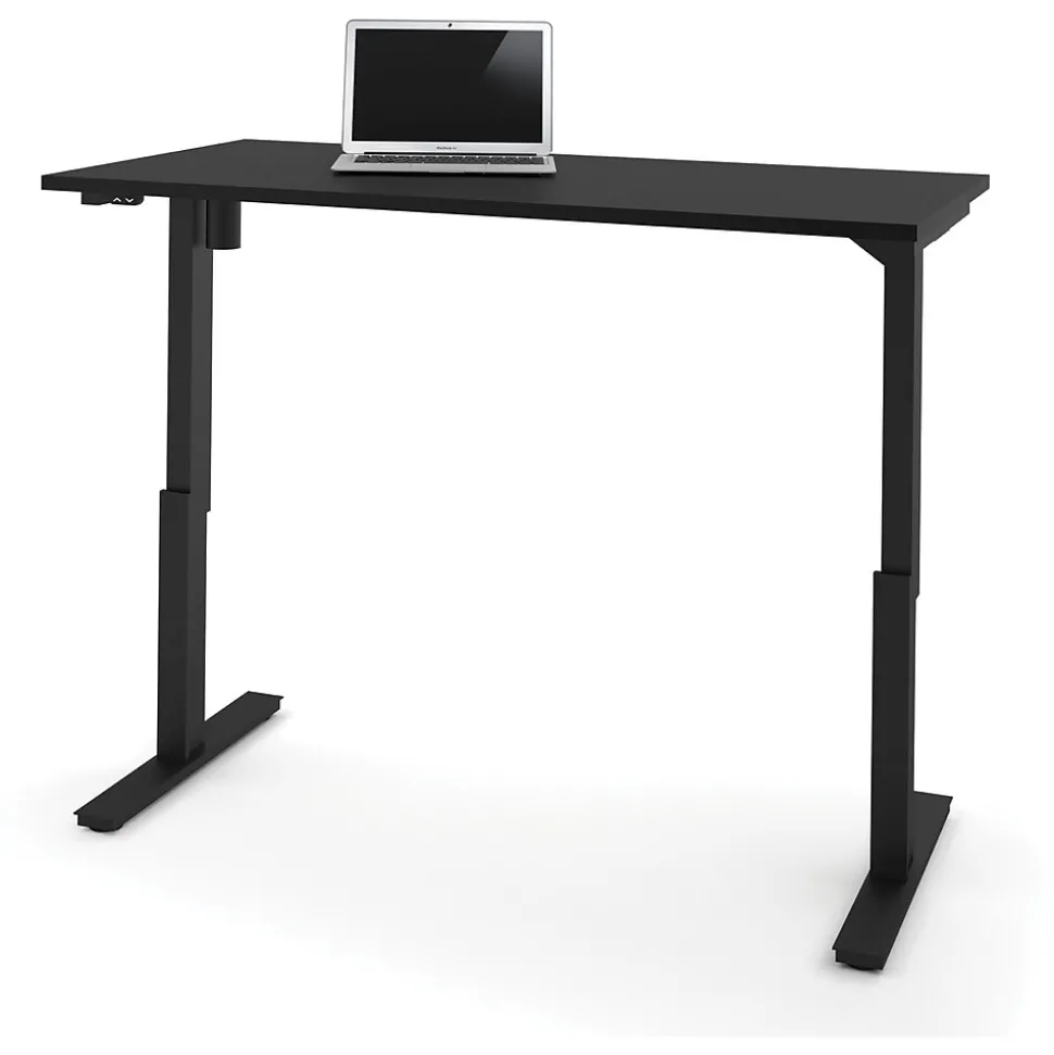 Bestar Universel 60"W Electric Height Adjustable Desk, Black (65867-18)