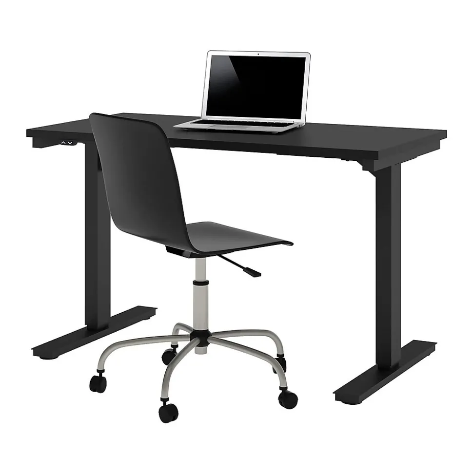 Bestar Universel 48"W Electric Height Adjustable Desk, Black (65857-18)