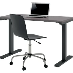 Bestar Universel 48"W Electric Height-Adjustable Desk, Slate (65857-59)