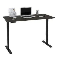 Bestar Universel 60"W Electric Height Adjustable Desk, Deep Grey (65867-32)