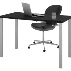 Bestar 48"W Table Desk, Black (65855-18)