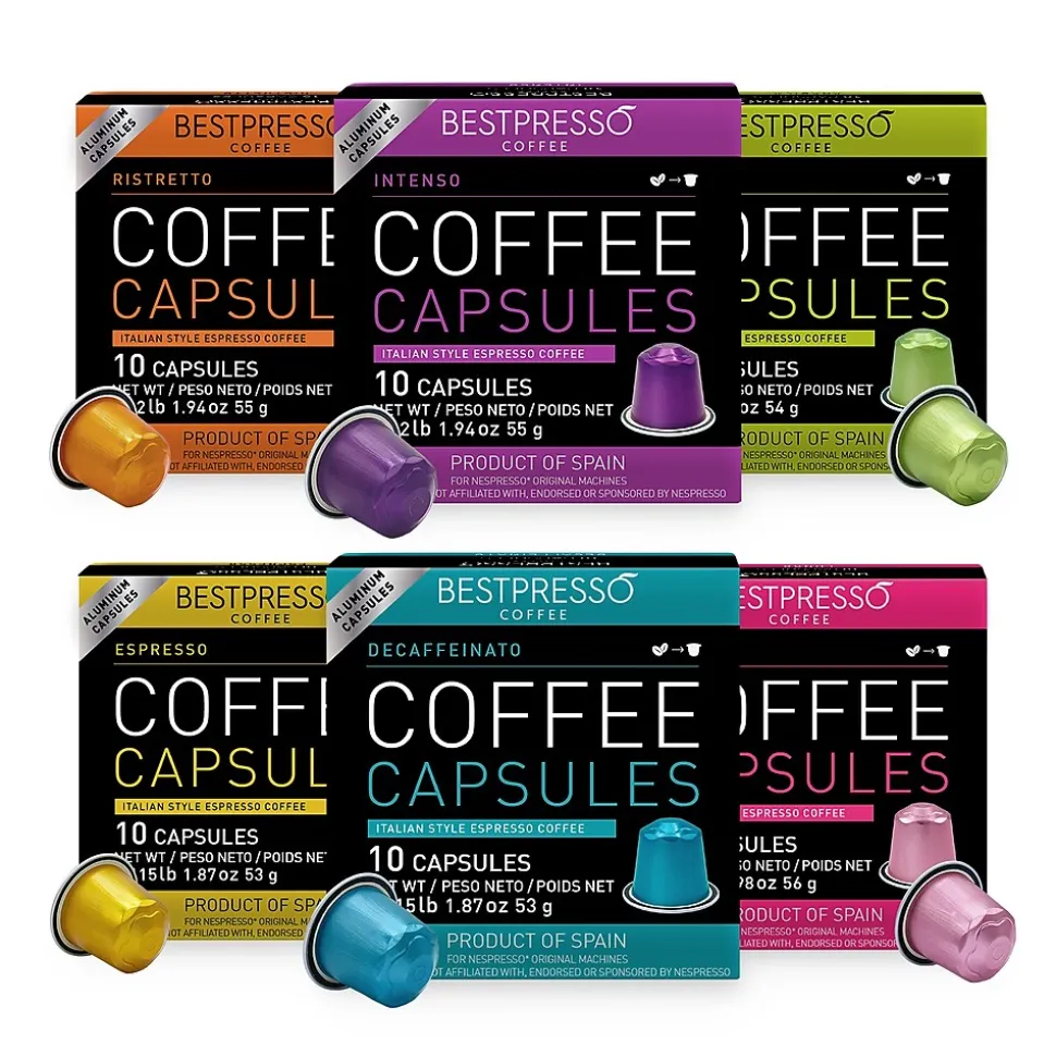 Bestpresso Intense Variety Assortment Coffee Nespresso Original Pods, 120/Carton (BST06106)