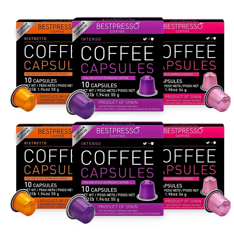 Bestpresso Intense Variety Assortment Coffee Nespresso Original Pods, 120/Carton (BST06106)