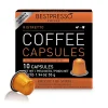 Bestpresso Ristretto Blend Coffee Nespresso Original Pods, Dark Roast, 10/Box (BST10411)