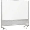 Best-Rite D.O.C. Porcelain Mobile Dry-Erase Whiteboard, Anodized Aluminum Frame, 6' x 6' (661AG-DD)
