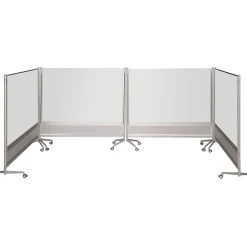 Best-Rite D.O.C. Porcelain Mobile Dry-Erase Whiteboard, Anodized Aluminum Frame, 6' x 6' (661AG-DD)