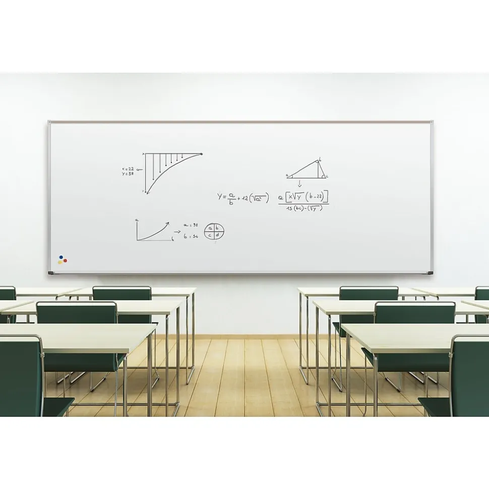 Best-Rite El Grande Porcelain Steel Dry Erase Whiteboard 5' x 10' Deluxe Aluminum Trim (202AL-25)