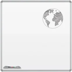 Best-Rite Green-Rite Porcelain Dry-Erase Board, Silver Presidental Trim, 4' x 4'