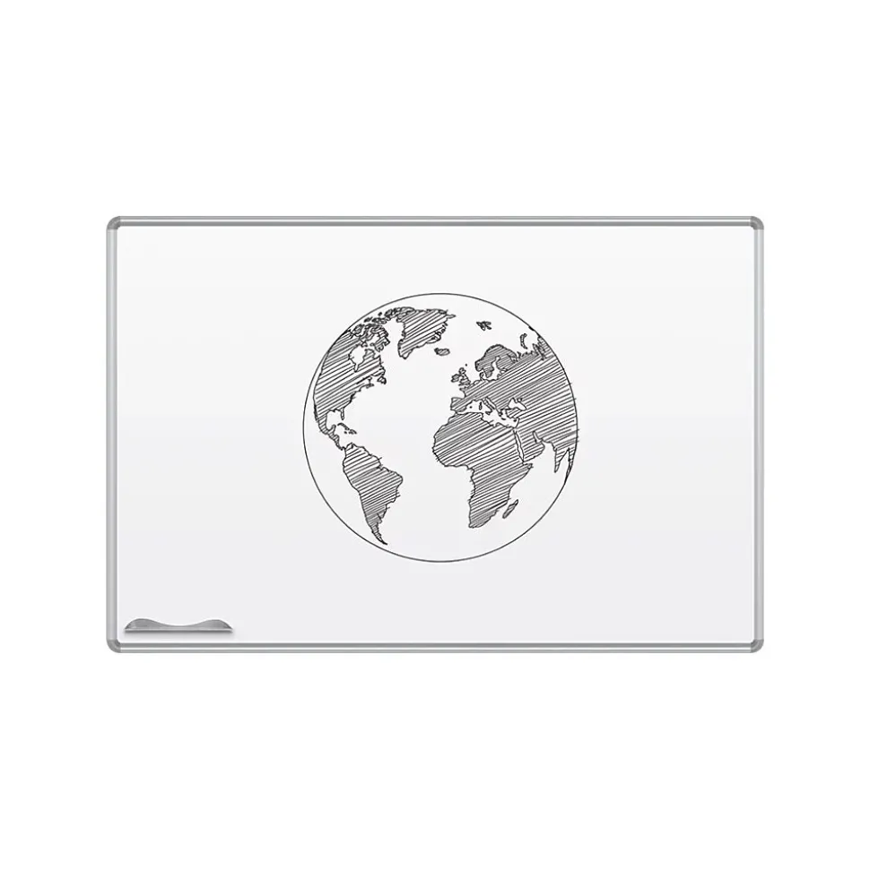 Best-Rite Magne-Rite Steel Dry-Erase Whiteboard, Anodized Aluminum Frame, 4' x 4' (219PD)