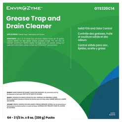 Betco Envirozyme Grease Trap and Drain Cleaner Blocks, Green, 8 oz., 64/carton (BETZ320C1400)