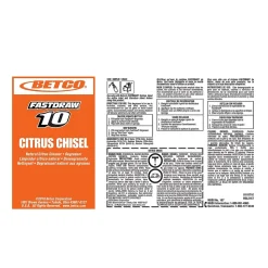 Betco Fastdraw 10 Citrus Chisel Cleaner/Degreaser, Citrus Scent, 67.6 oz., 4/Carton (BET1674700)