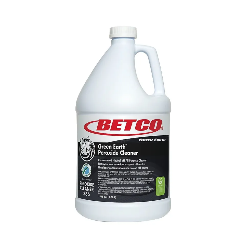 Betco Green Earth Peroxide Cleaner, Fresh Mint Scent, 128 Oz., 4/Carton (33604-00)