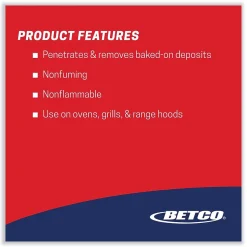 Betco Oven/Fryer/Grill Cleaner, Characteristic Scent, 1 Gal. Bottle, 4/Carton (BET10010400)