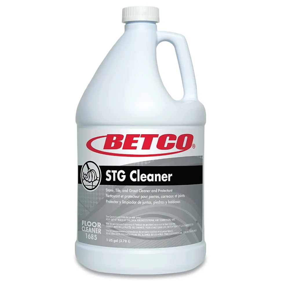 Betco Stone, Tile, Grout Cleaner and Protectant, Pleasant Scent, 1 Gal. Bottle, 4/Carton (BET16850400)