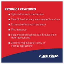 Betco Top Flite All-Purpose Cleaner, Mint Scent, 1 Gal. Bottle, 4/Carton (BET1500400)
