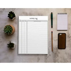 Better Office Activity Log Notepad, 8.5