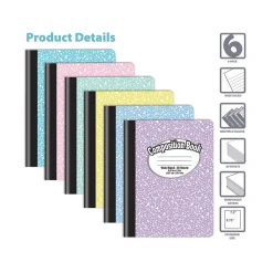 Better Office Composition Notebooks, 7.5" x 9.75", Wide Ruled, 80 Sheets, 6/Pack (25266-6PK)