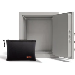 Better Office Fabric Fireproof Document Bag, Black, 10