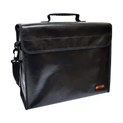 Better Office Fabric Water-Resistant Briefcase, Black (24521)