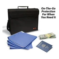 Better Office Fabric Water-Resistant Briefcase, Black (24521)