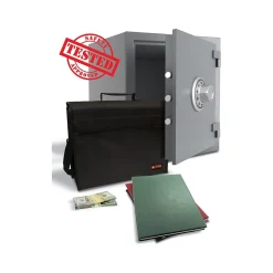 Better Office Fabric Water-Resistant Briefcase, Black (24521)