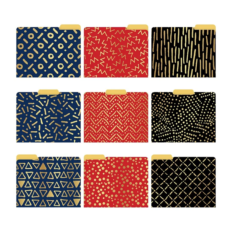 Better Office Heavy-Duty File Folders, 1/3-Cut Tab, Letter Size, Paper Stock, Assorted Colors, 18/Pack (80031-18PK)