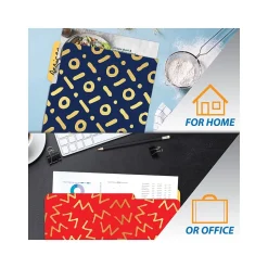 Better Office Heavy-Duty File Folders, 1/3-Cut Tab, Letter Size, Paper Stock, Assorted Colors, 18/Pack (80031-18PK)