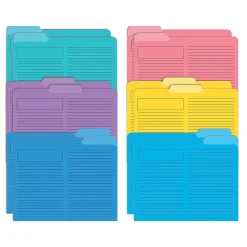 Better Office Heavyweight File Folders, 1/3-Cut Tab, Letter Size, Assorted Colors, 12/Pack (89112-12PK)