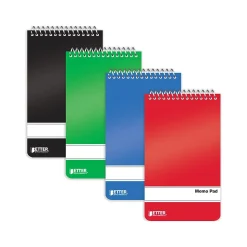 Better Office Memo Pads, 3" x 5", College-Ruled, Assorted Colors, 60 Sheets/Pad, 24 Pads/Pack (25924-24PK)