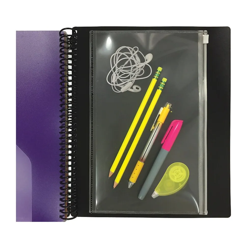 Better Office 24-Pocket Poly Project Folder, Multicolor (36900)