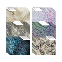 Better Office Snakeskin Heavyweight File Folders, 1/3-Cut Tab, Letter Size, Assorted Colors, 24/Pack (80022-24PK)