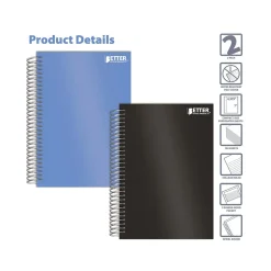 Better Office 1-Subject Notebooks, 4.38" x 7", College Ruled, 100 Sheets, 2/Pack (25792-2PK)