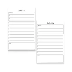 Better Office To-Do List Notepad, 5.5" x 8.5", Ruled, White, 50 Sheets/Pad, 2 Pads/Pack (25834-2PK)