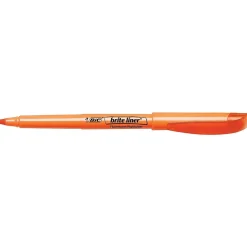 BIC Brite Liner Stick Highlighter, Chisel Tip, Orange, Dozen (90338/BL11OR)